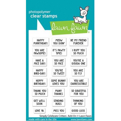 Lawn Fawn Clear Stamps - Simply Celebrate Critters Add-On
